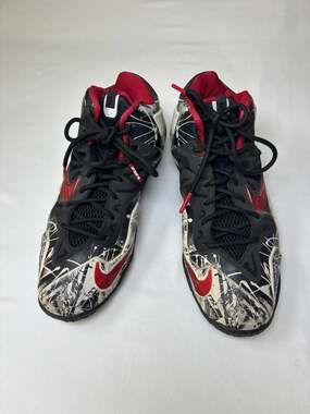 Nike LeBron 11 GS 'Graffiti' University Red-Black-White Basketball Shoes